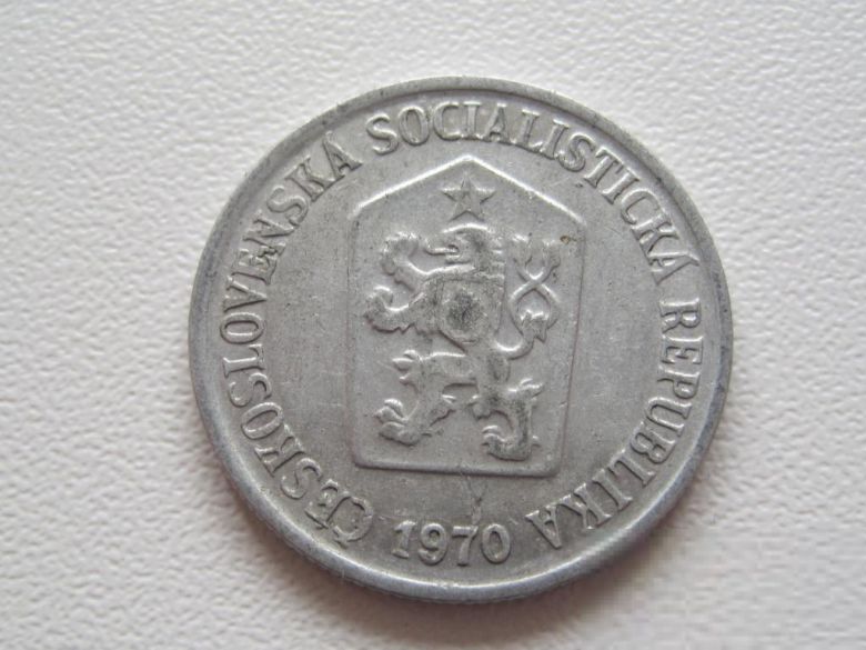 Чехословакия 10 геллеров 1970 года 25055 - фото фото фото 1