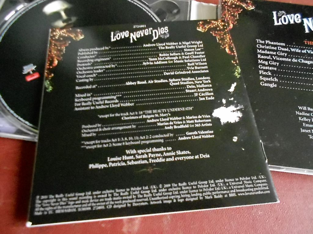 Andrew Lloyd Webber Love Never Dies 2CD + DVD фирменный б/у - фото фото фото 14