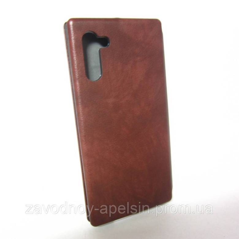 Чехол книжка Подставка Samsung N970 Note 10 (коричневый) - фото фото фото 1