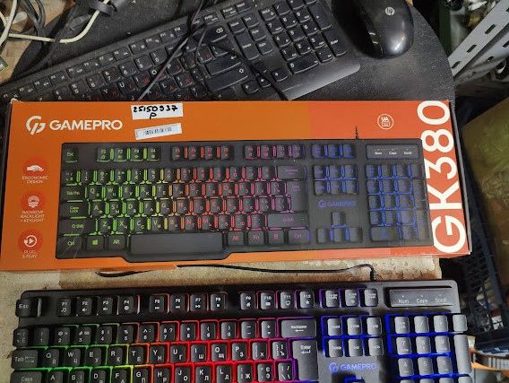 Игровая клавиатура с подсветкой RGB GamePro GK380 USB № 25150937 - фото фото фото 2