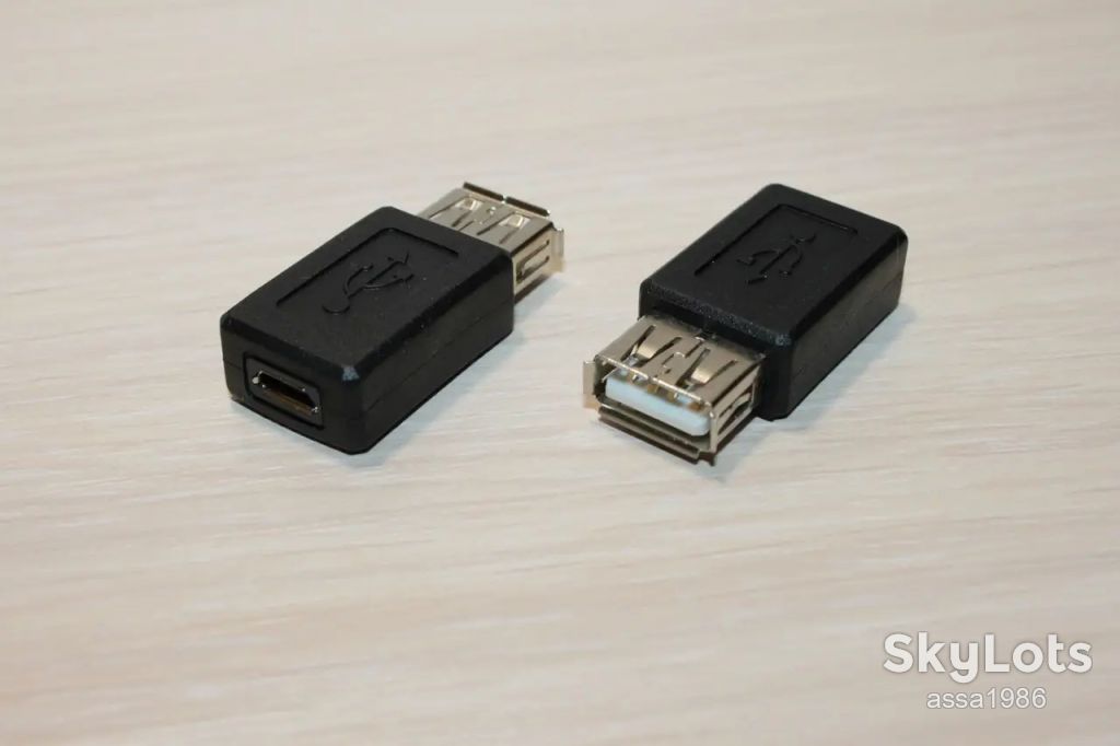 Переходник Micro USB    (F) - USB    (F) - фото фото фото 0