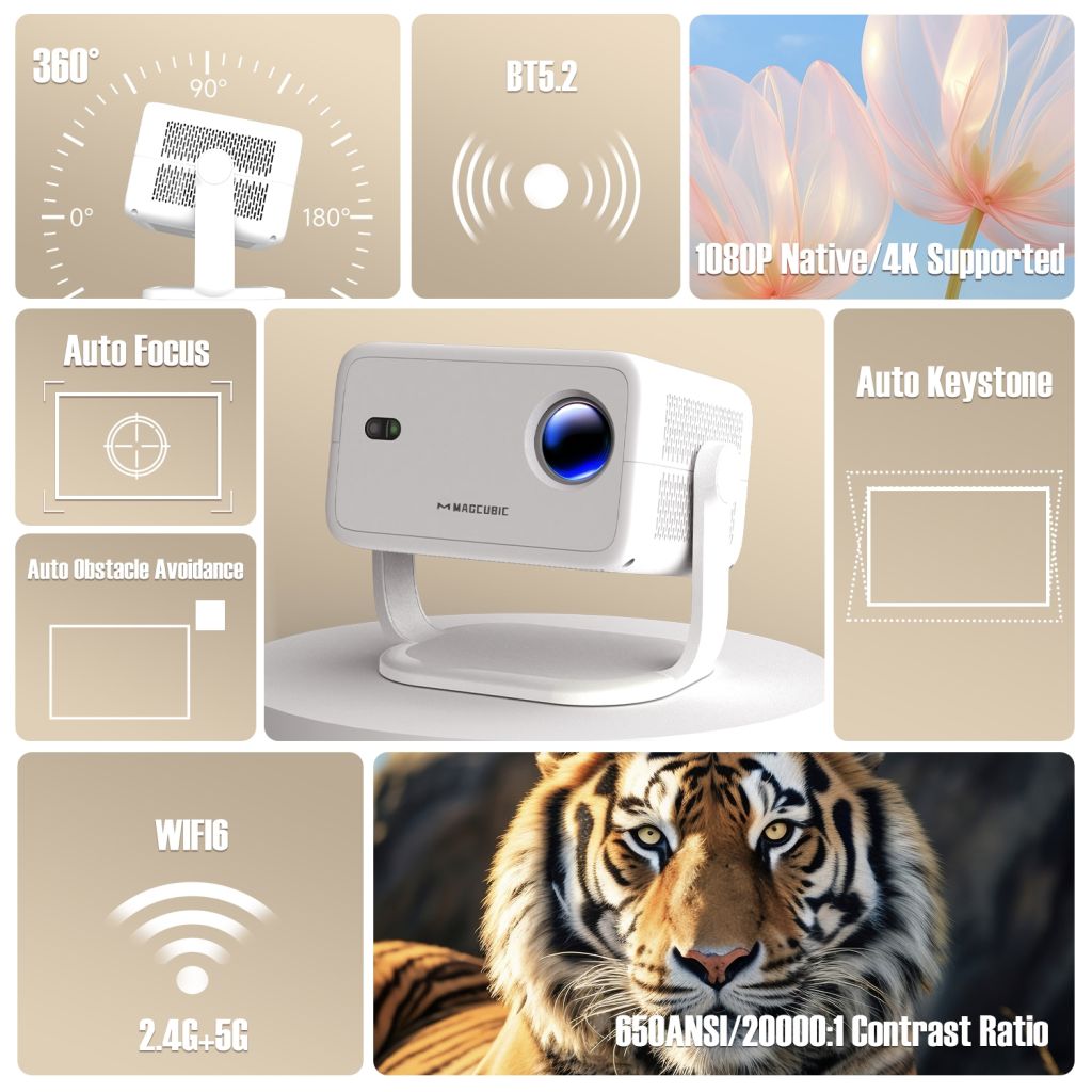 НОВЫЙ Проектор Magcubic L018 WiFi 4K Ultra HD с пультом управления - фото фото фото 1