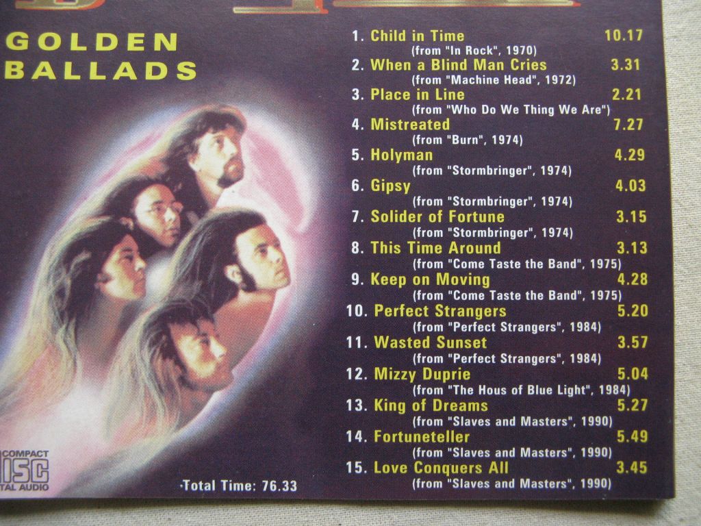CD Deep Purple. Golden Ballads. 1994. - фото фото фото 3