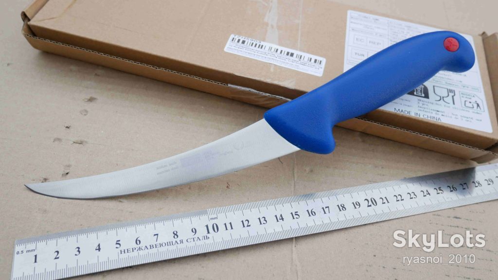 Plys TZHS903 D4, Plastic blue, 40Cr13 Satin, Kitchen Knife, Fixed - фото фото фото 0