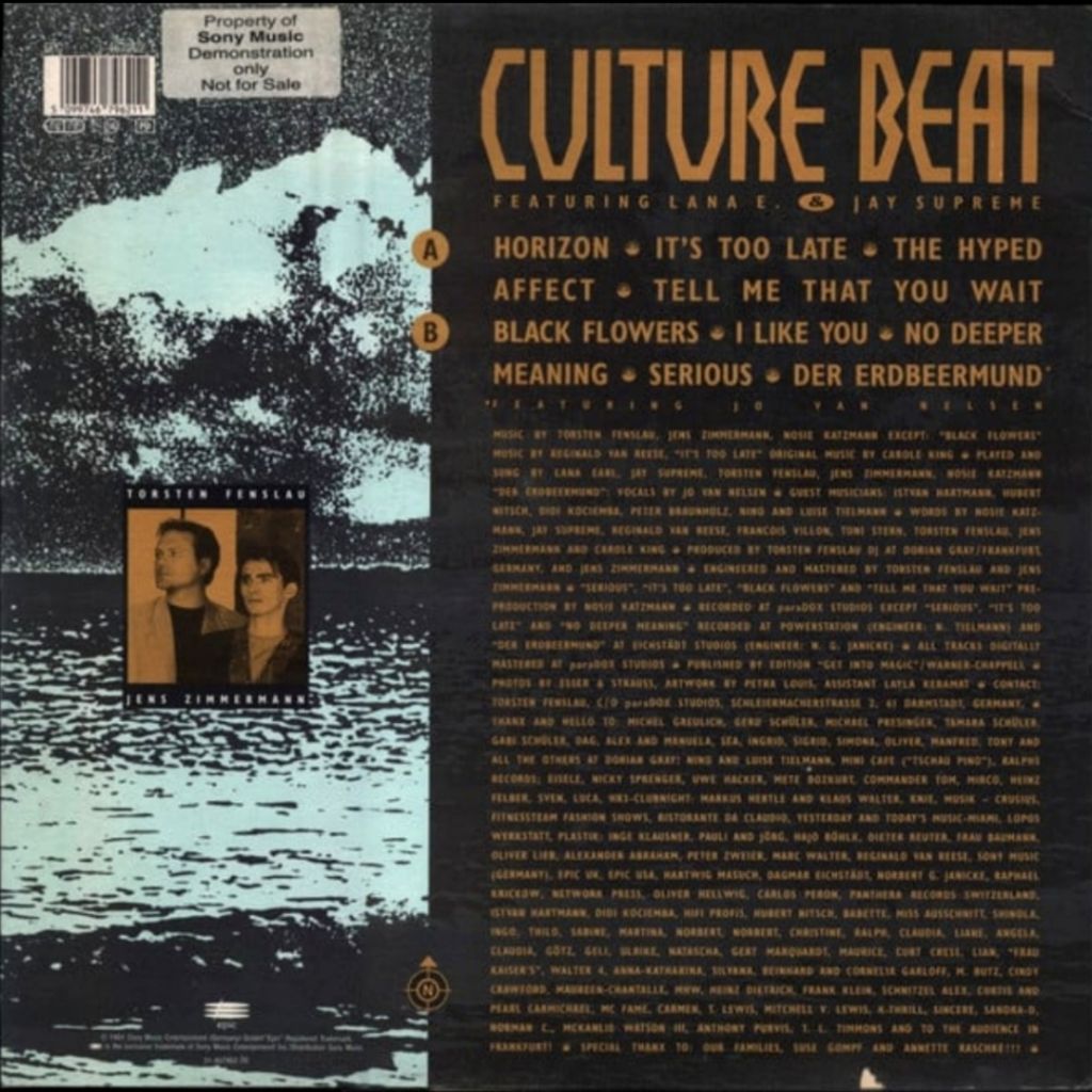 Culture Beat - Horizon - 1991.   (LP). 12. Vinyl. Пластинка. Holland. - фото фото фото 1