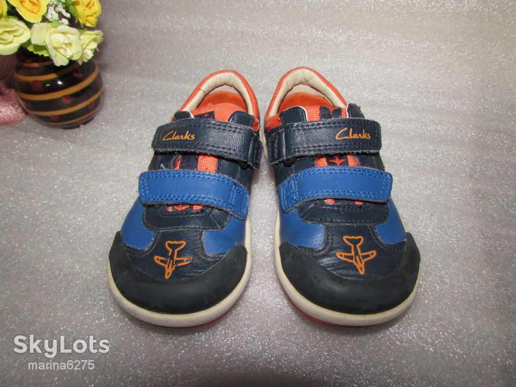 КОЖАНЫЕ КРОССОВКИ МИГАЛКИ ~Clarks PILOT~р 25,5 - фото фото фото 3