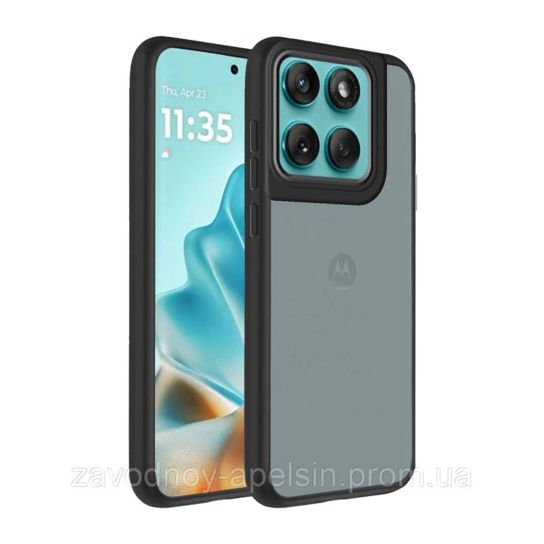 Motorola Moto Edge 60 Fusion Чехол матовый TPU+PC (черный) - фото фото фото 2