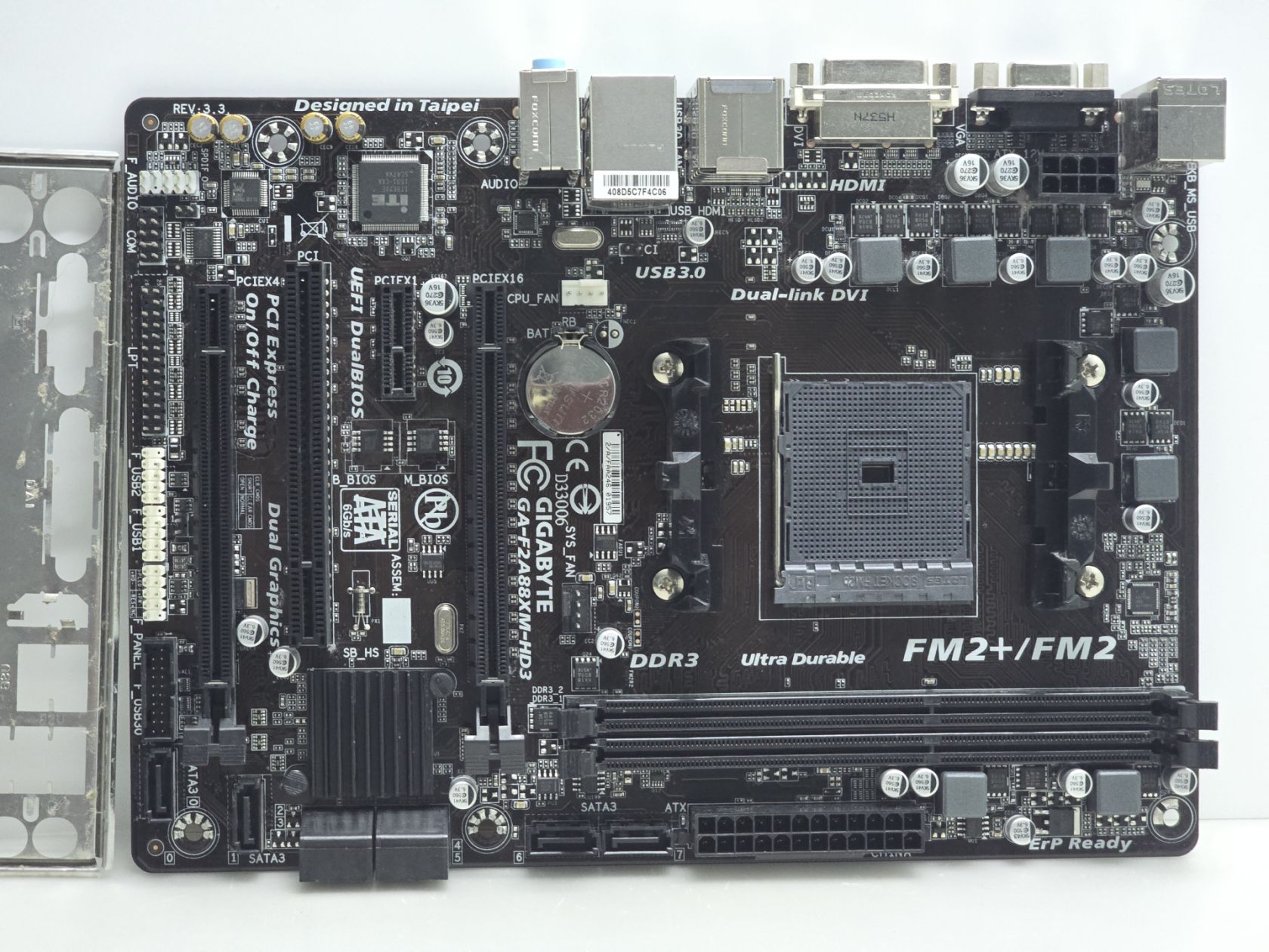 Материнська плата sFM2+ GIGABYTE GA-F2A88XM-HD3  (Socket FM2+,DDR3,б/у) - фото фото фото 0