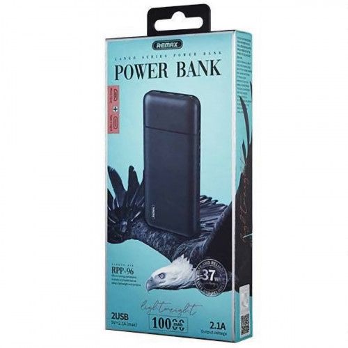 Повербанка / Power Bank REMAX RPP-96 Lango Series    (10000mAh/2.1A/2USB) Черная - фото фото фото 1