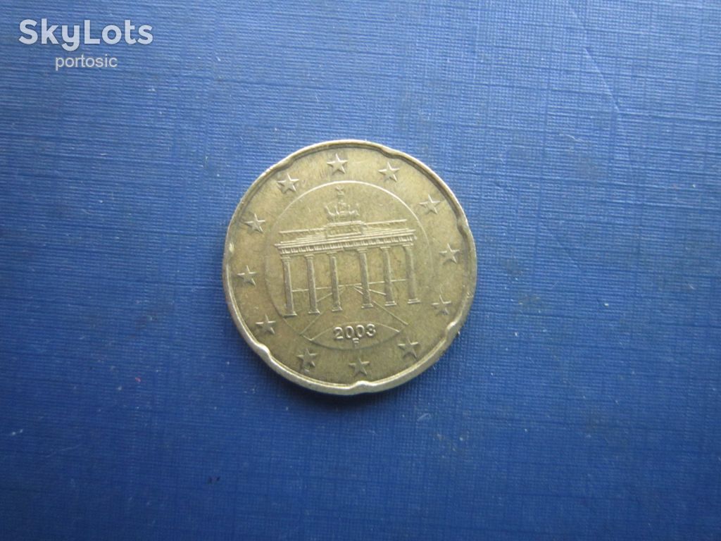 Монета 20 євроцентів Німеччина 2003 F - фото фото фото 0