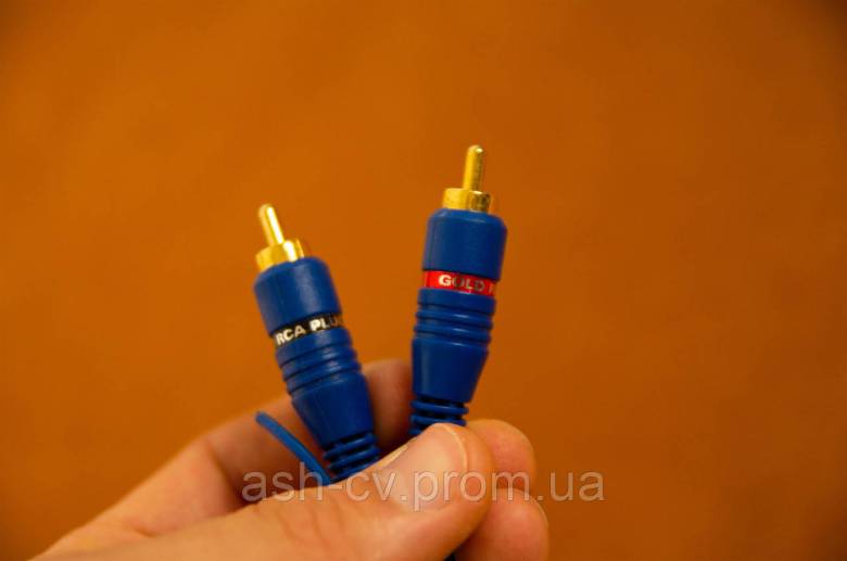 Кабель, RCA, для, автомобіля, підсилювача, сабвуфера, 5 метрів, GOLD PLATED - фото фото фото 5