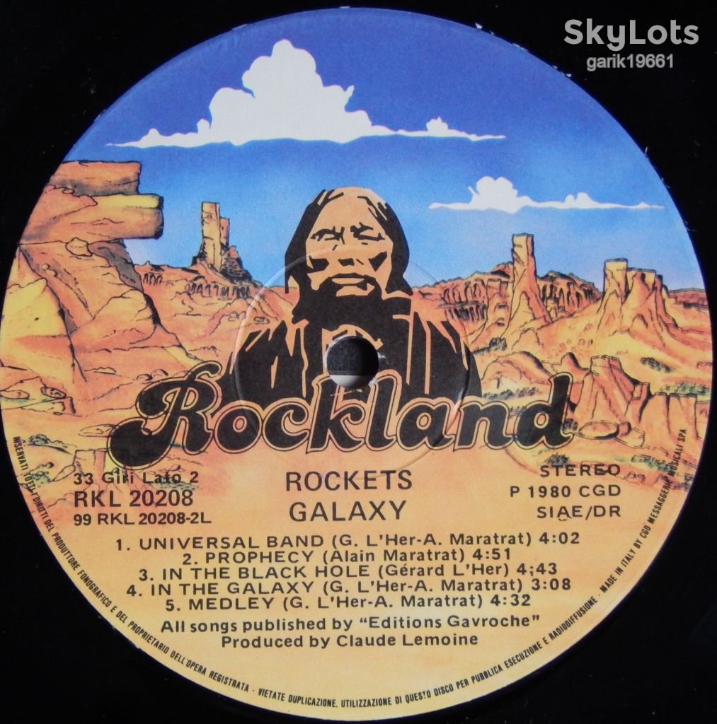 Rockets – Galaxy  (Rockland Records – RKL 20208, Italy) insert EX+/EX+ - фото фото фото 4
