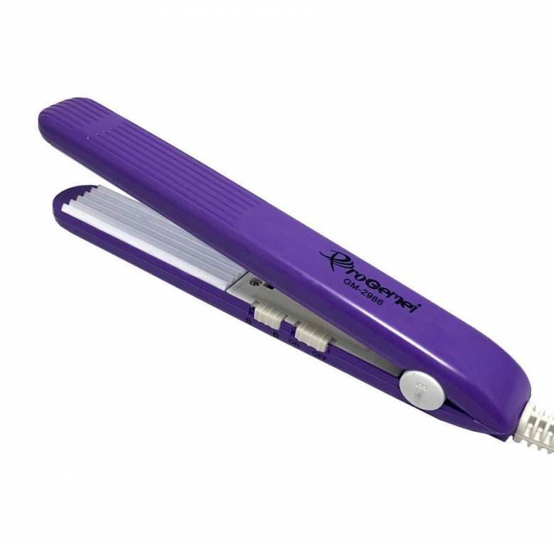 Утюжок гофре для волос ProGemei Gm-2986, purple - фото фото фото 0