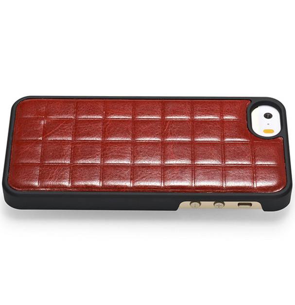 Чехол Xoomz для iPhone 5/5S/5SE PU Grid Brown (back cover) (XIP501Br) - фото фото фото 2