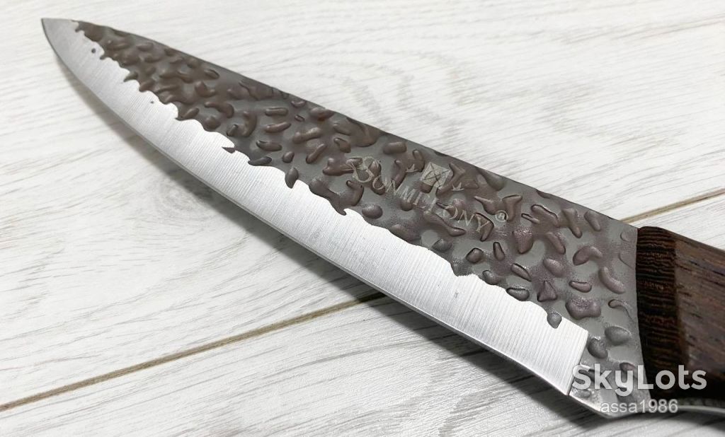 Кухоний ніж Sonmelony Knife 30см для нарізки м'яса,риби,овочів в чехлі з екошкіри - фото фото фото 5