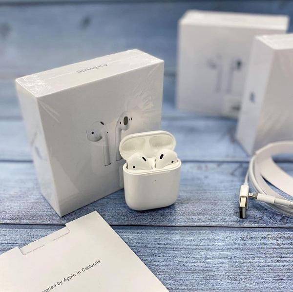 Беспроводные наушники для IPhone AirPods 2 люкс качества + Чехол в Подарок - фото фото фото 1