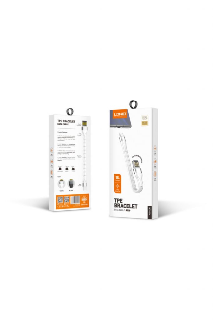 Дата кабель LDNIO LS50 Micro USB 2.4A 15cm White - фото фото фото 1