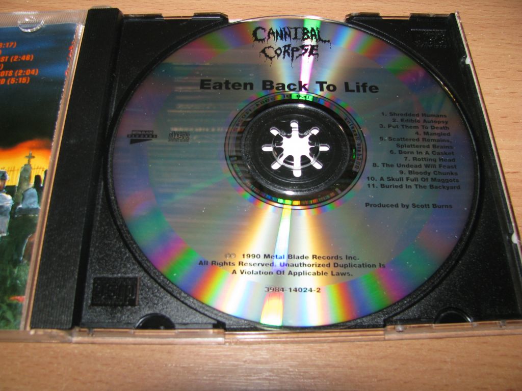 CANNIBAL CORPSE - Eaten Back To Life  (1990 Metal Blade Benelux) - фото фото фото 1