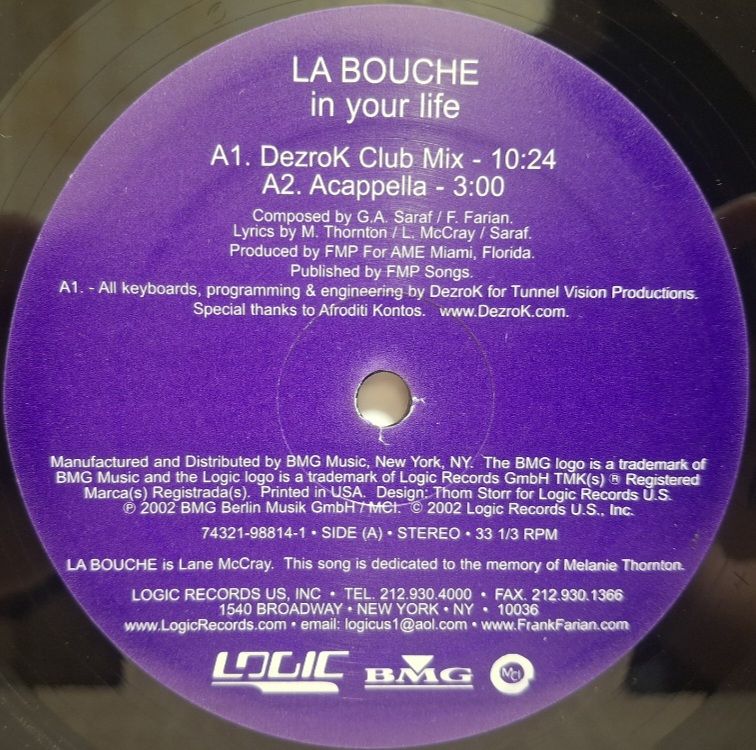 La Bouche - In Your Life - 2003.  (2EP). 12. Vinyl. Пластинки. USA - фото фото фото 2