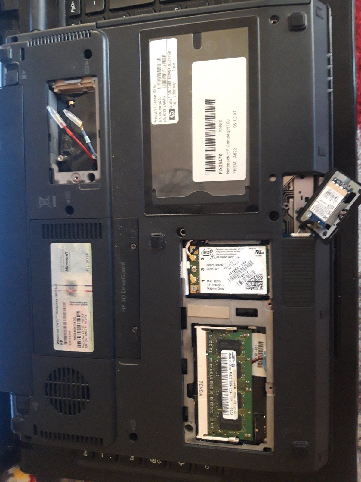 HP Compaq 2510p 12,1" / Core 2 Duo U7600 1.2Ггц / ОЗУ-1Гб - фото фото фото 3