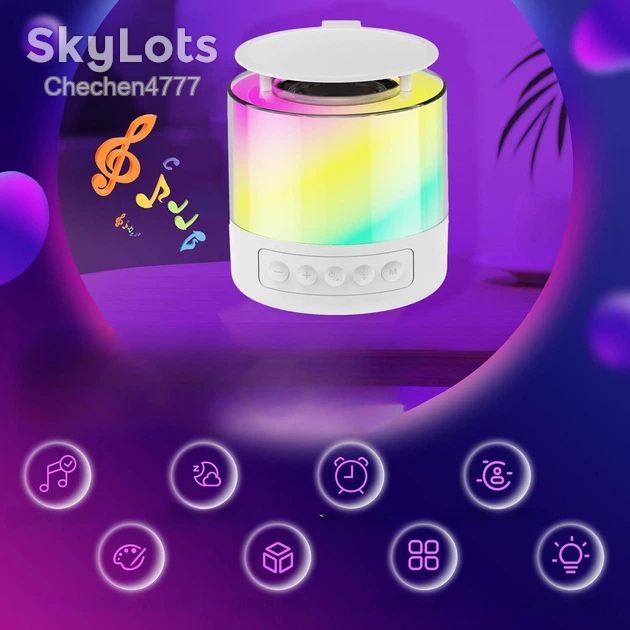 Портативна колонка   (K19)   (Bluetooth, LED, 2 мікроф.)   (Біла) - фото фото фото 2