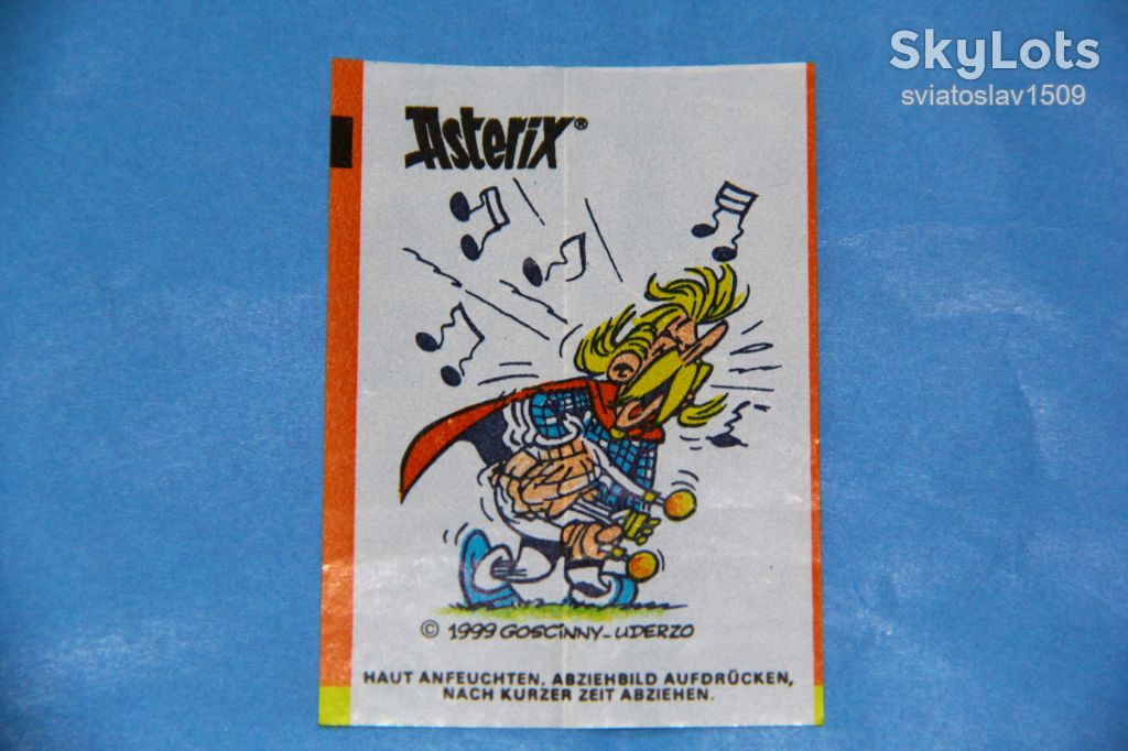 вкладыш от жевательной резинки ASTERIX Fleer - фото фото фото 0