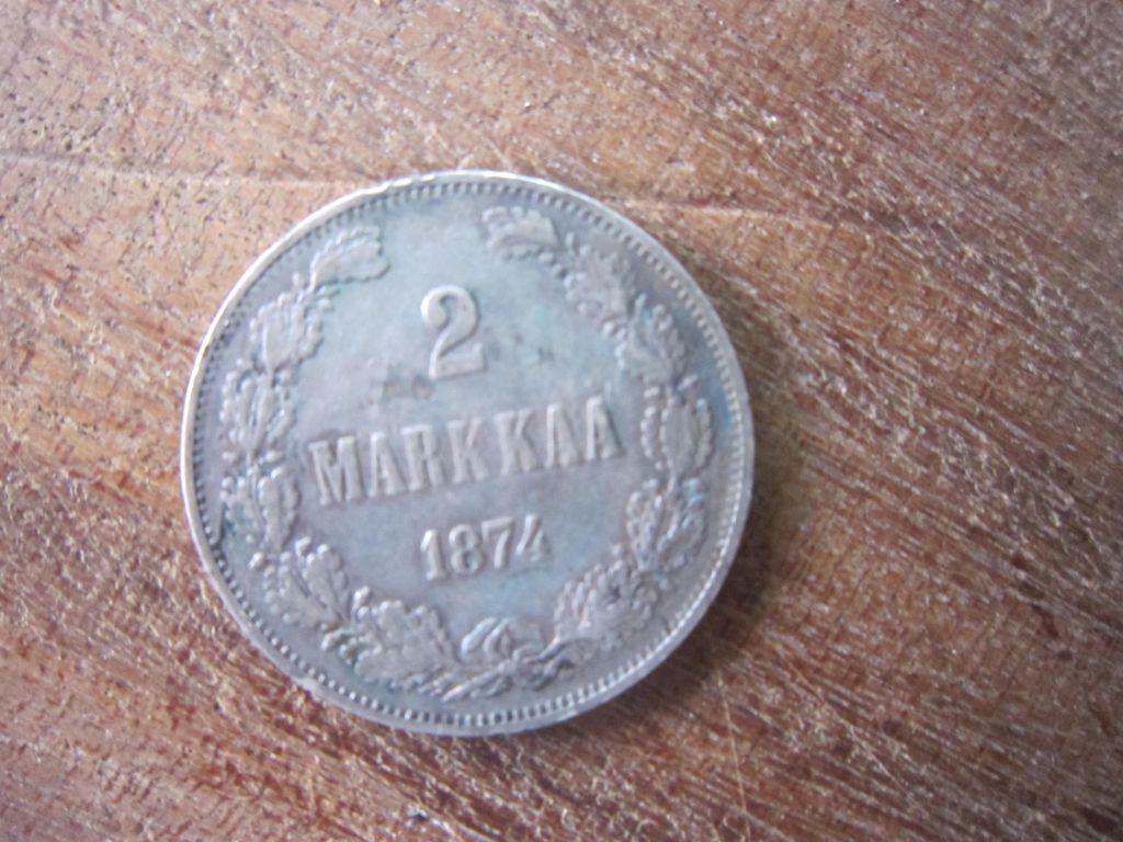 РУССКАЯ ФИНЛЯНДИЯ. 2 МАРККАА 1874. СЕРЕБРО - фото фото фото 0
