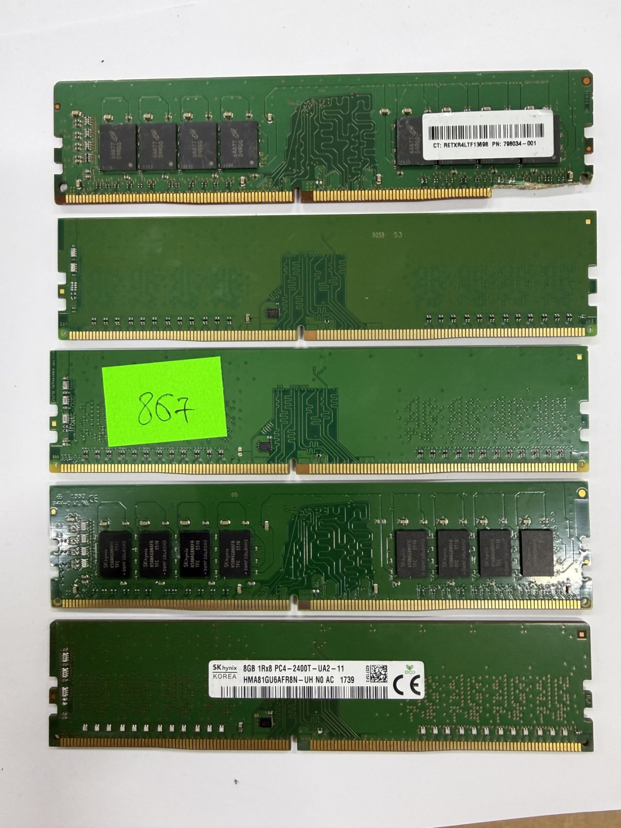 ЛОТ 5шт оперативна пам’ять 8Gb DDR4 - неробоча - фото фото фото 3
