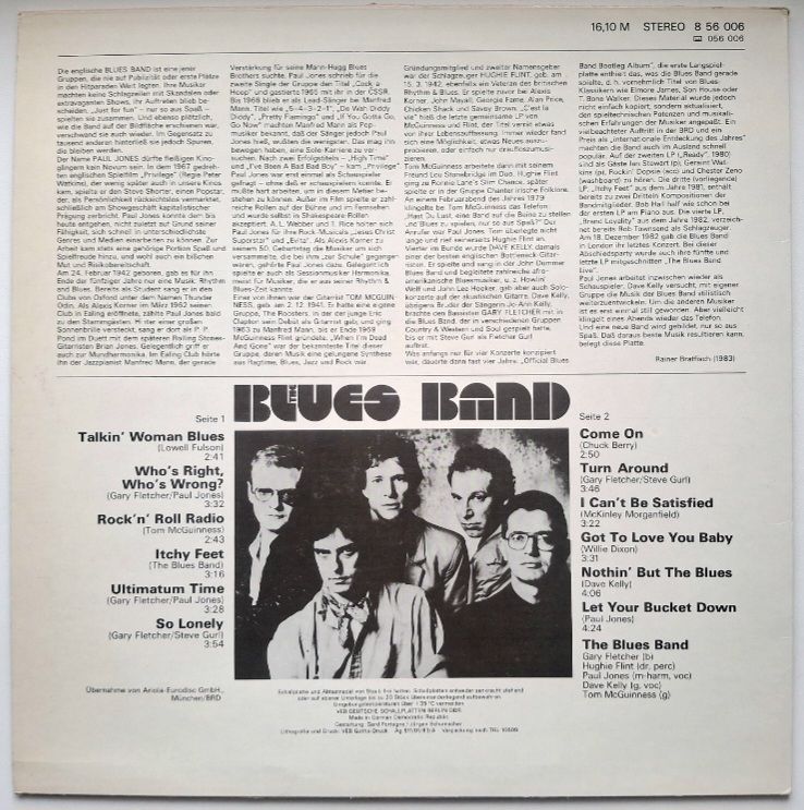 The Blues Band - Itchy Feet - 1981.  (LP). 12. Vinyl. Пластинка. Germany. - фото фото фото 1