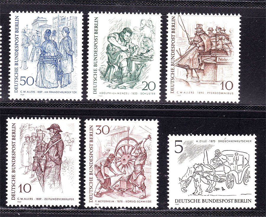 Германия - Берлин  1969 г MNH  искусство - фото фото фото 0