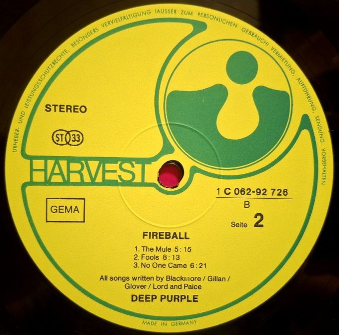 Deep Purple - Fireball - 1971.  (LP). 12. Vinyl. Пластинка. Germany. - фото фото фото 6