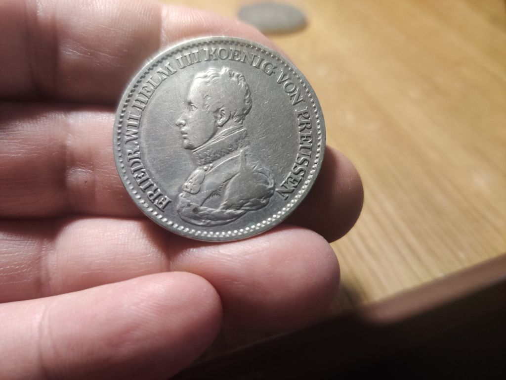 талер  Фридрих Вильгельм пушки 1818г  А - фото фото фото 1