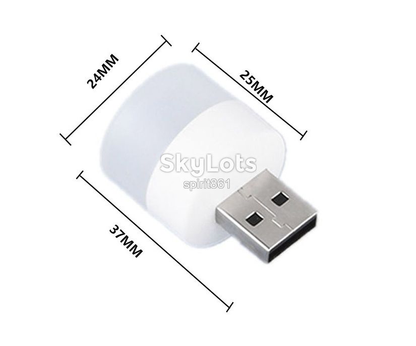 Мінілампа LED USB для повербанка або ноутбука        (циліндрична форма) USB-лампочка - фото фото фото 1