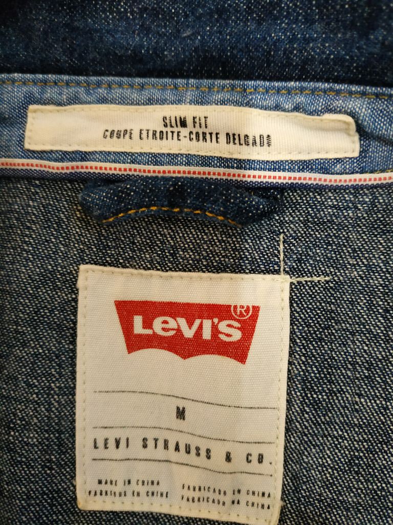 Сорочка джинсова темно-синя LEVIS р-р М - фото фото фото 8