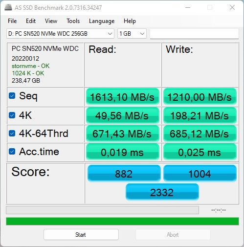85% WD SN520 SSD 256GB NVMe M2 2230 ССД 256гб для ноутбука ПК - фото фото фото 2