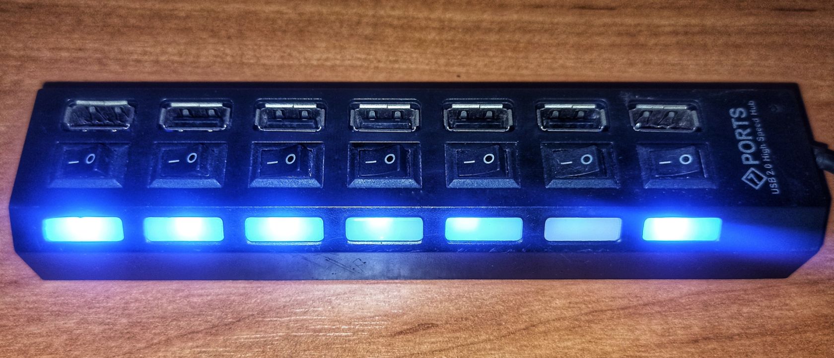 USB HUB                      (7USB) Hi-Speed чёрный с выключателем - фото фото фото 4