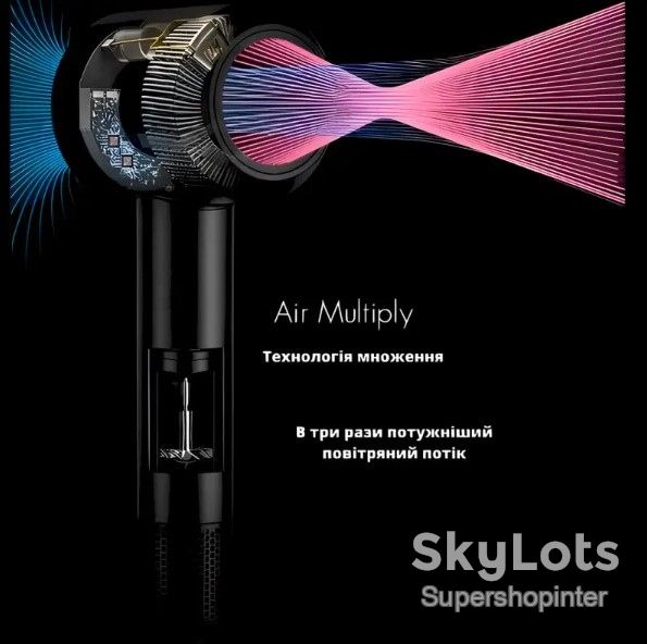 Фен для волос Super Hair Dryer, 1600 Вт, с турбо режимом и ионизацией - фото фото фото 6