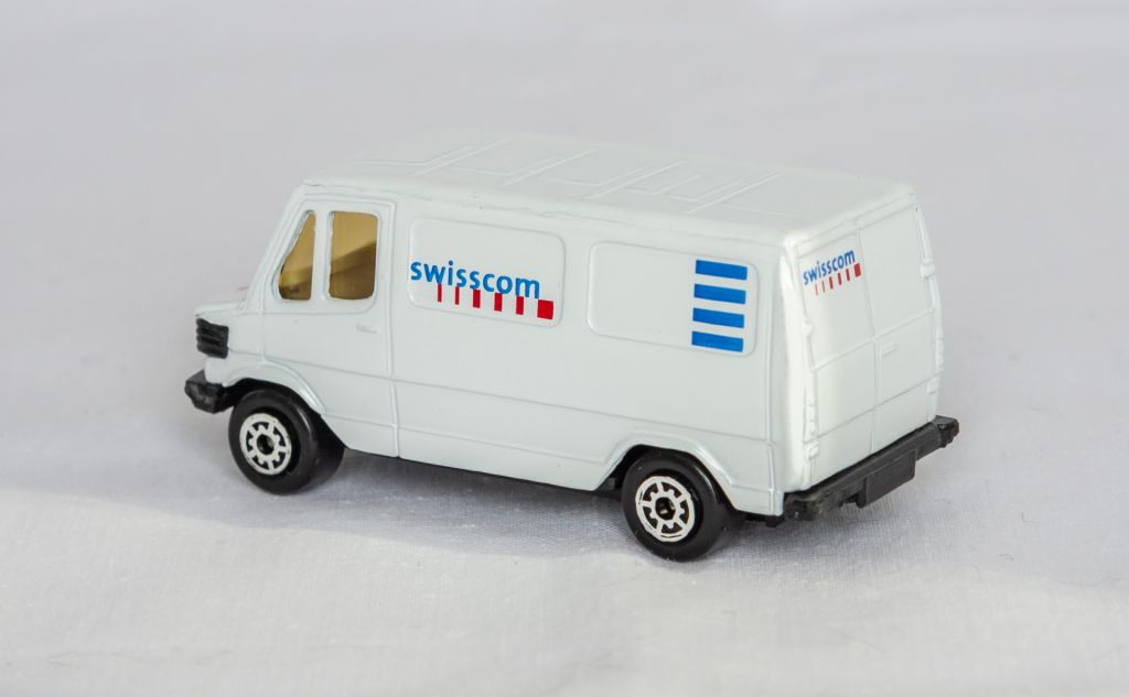 1:64 Mercedes-Benz 307D Van Swisscom 1988 white, Edocar 25 - фото фото фото 2