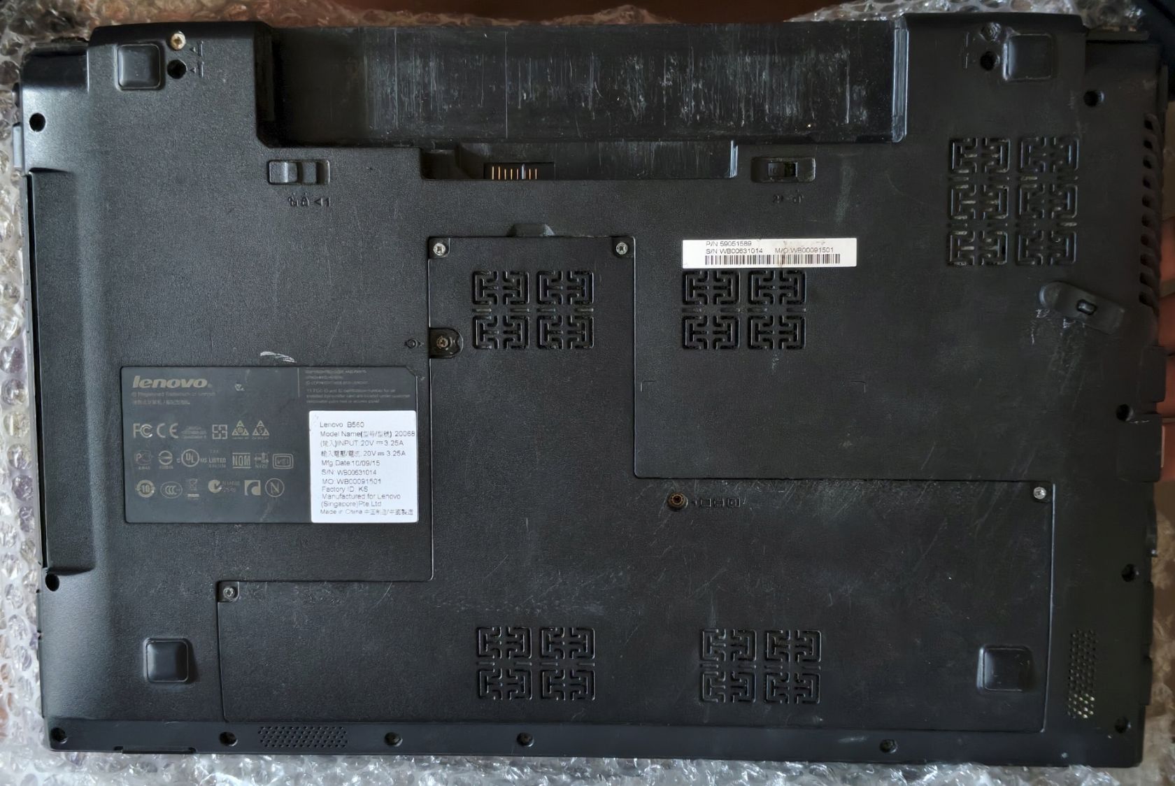 Ноутбук Lenovo B560    (Model 20068) — НЕРОБОЧИЙ / На запчастини - фото фото фото 4