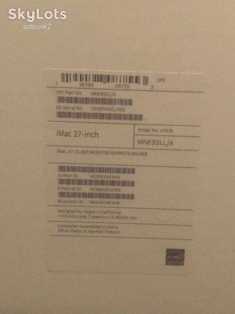 Моноблок Apple iMac Retina 27 5K 3.4ghz i5 8GB 1TB (MNE92) 2017, новый - фото фото фото 8