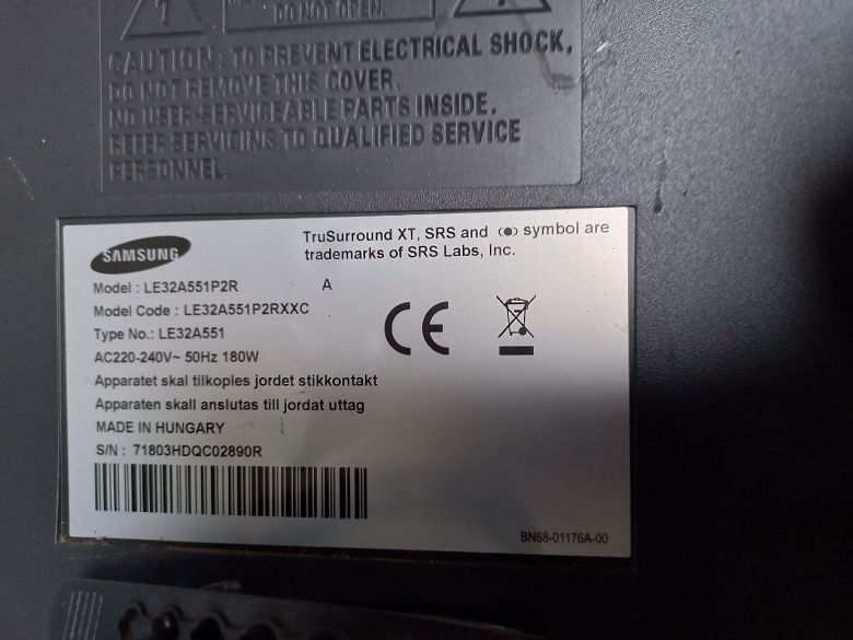 Телевізор Samsung LE32A551P2R 32 LCD з Full HD - фото фото фото 1