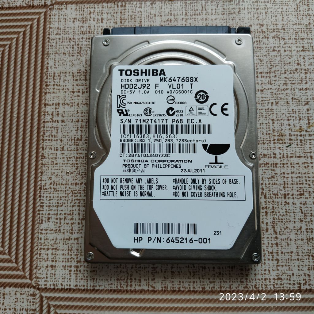 Toshiba MK6476GSX 640ГБ - фото фото фото 0