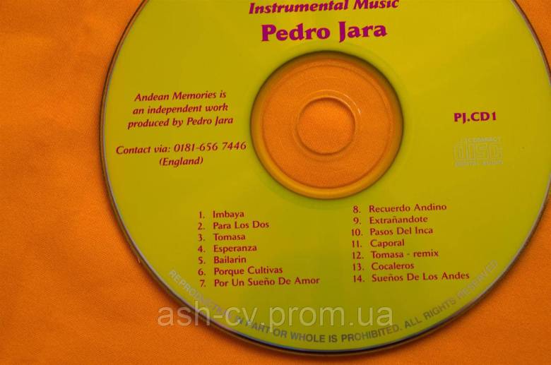 Музичний диск CD. Andrean Memories - PEDRO JARA - фото фото фото 2