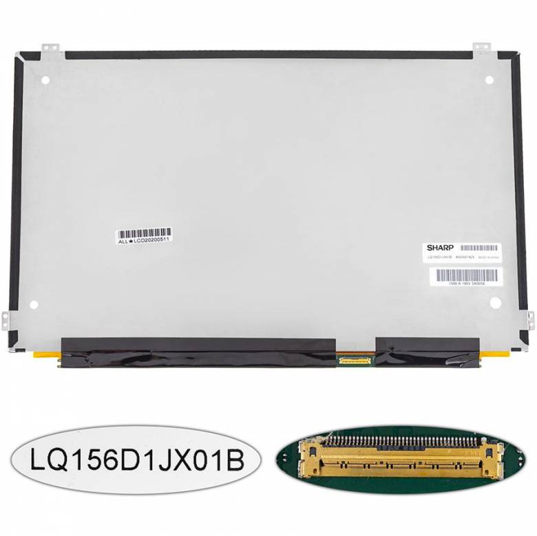 Матрица 15.6" LQ156D1JX01 (3840*2160, 40pin(eDP, IPS, 330cd/m2, 100 RGB), LED, SLIM(горизонталь - фото фото фото 1