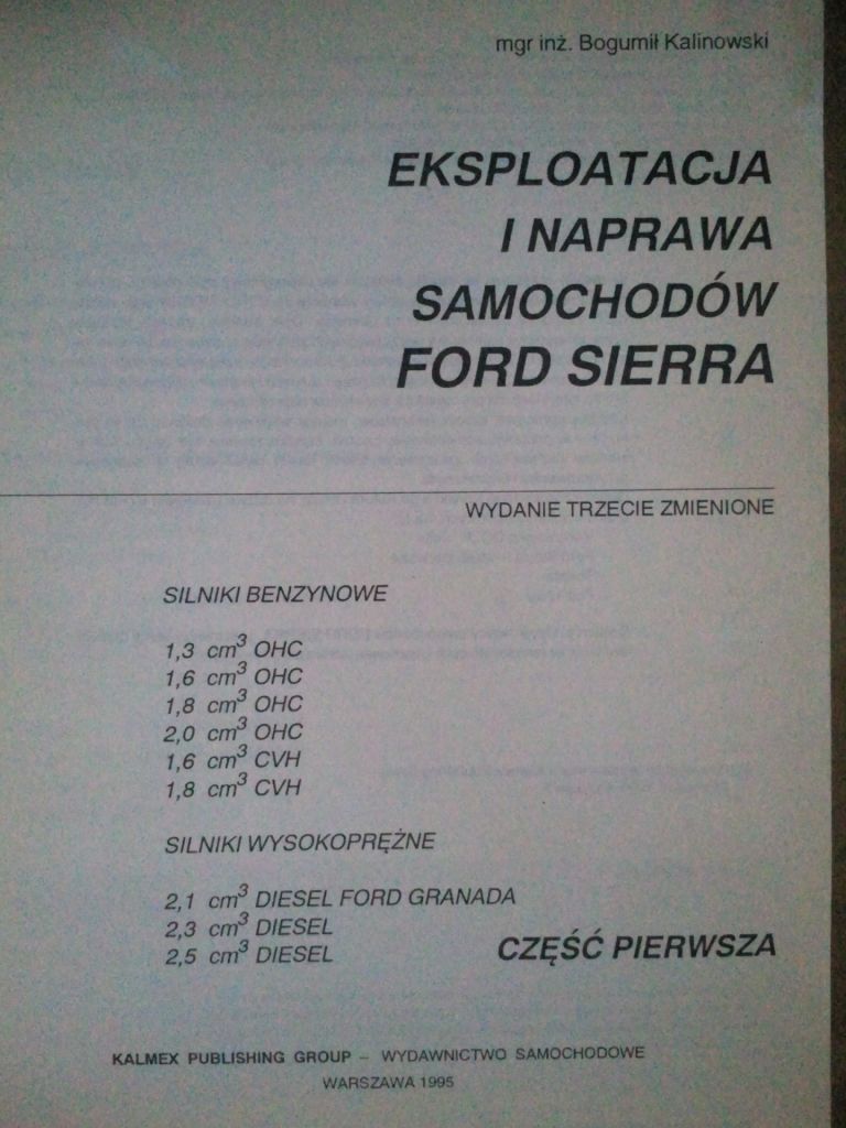 FORD Sierra.  Експлуатація та ремонт. польською мовою. - фото фото фото 1