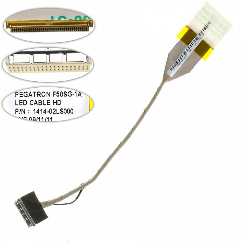 Шлейф матрицы для ноутбука ASUS (F50, F55, X61S), LED (DC02000L000) - фото фото фото 0