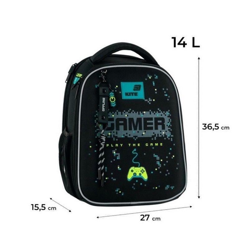 Рюкзак шкільний каркасний Kite Education Play the Game K26-555S-9   (безкоштовна доставка) - фото фото фото 2
