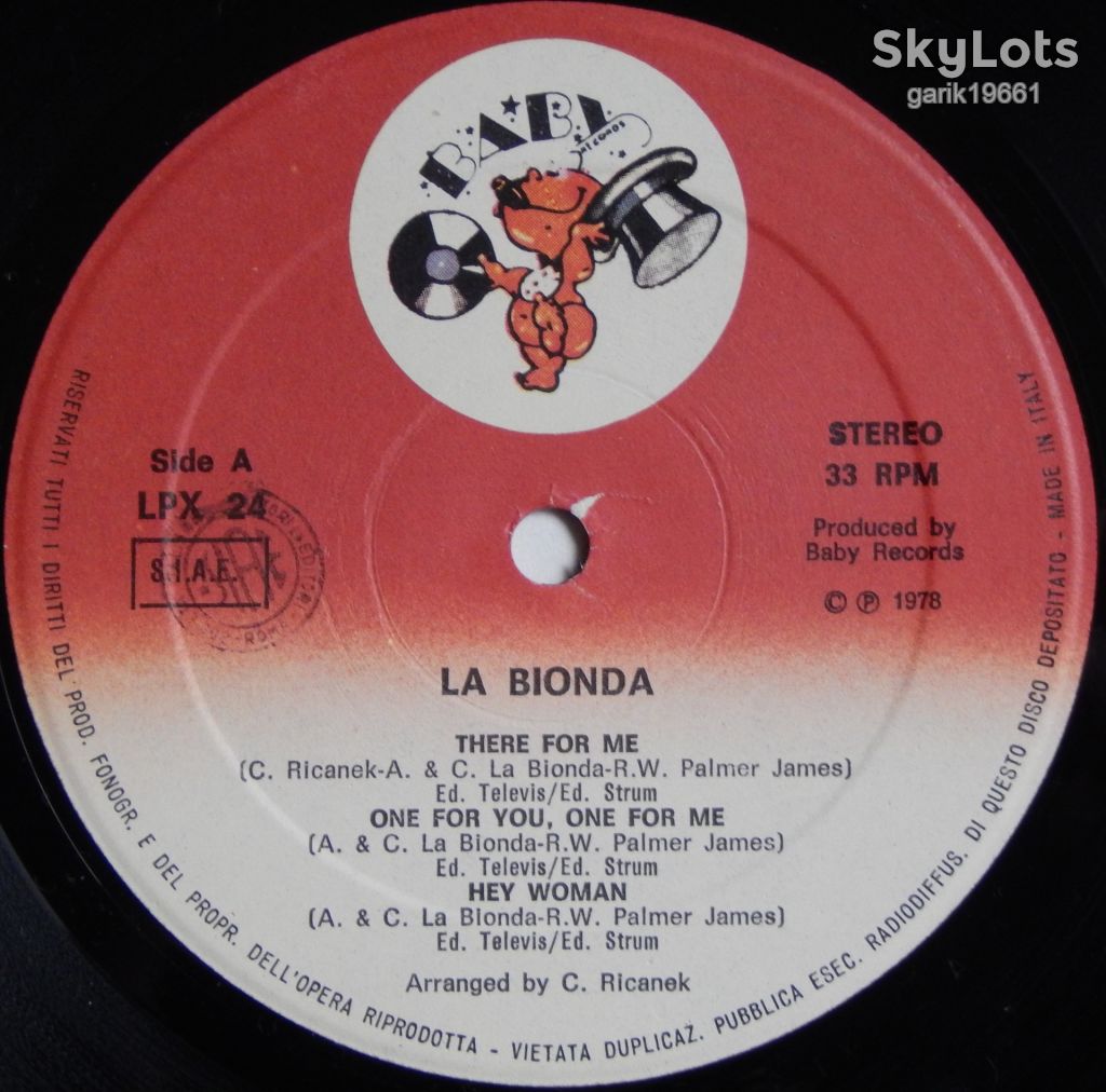 La Bionda – La Bionda  (Baby Records – LPX 24, Italy) EX+/EX+ - фото фото фото 3