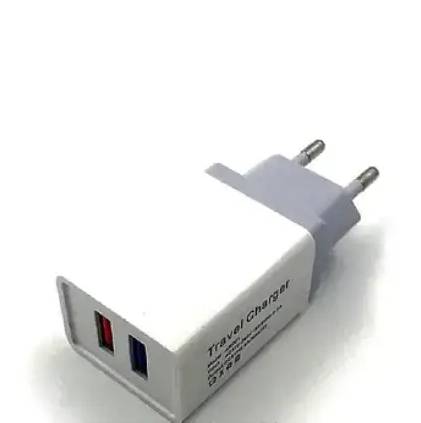 Зарядний пристрій для телефона Fast Charge Мережевий зарядний пристрій з 2 USB-портами - фото фото фото 3
