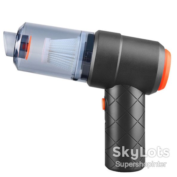 Автомобильный портативный беспроводной аккумуляторный пылесос 2 in1 Vacuum cleaner ЧЕРНЫЙ LY-597 - фото фото фото 2